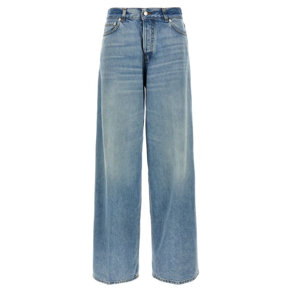 Haikure Blue Cotton Straight-Leg Women's Jeans